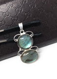 Labradorite Gemstone Pendant, Sterling Silver Gemstone Jewelry, DIY Pendant Jewelry Supplies , Gifts for Her, 1 Pc