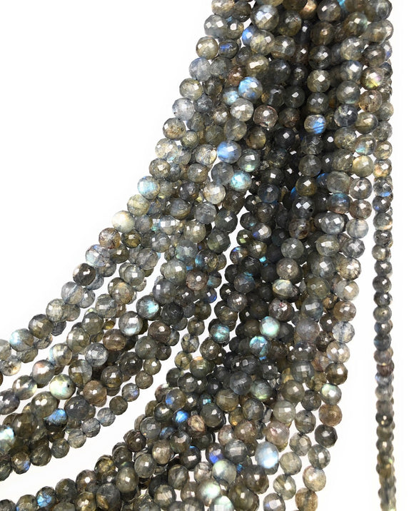Natural Labradorite Gemstone Beads, Bulk Wholesale Beads for Jewelry Making, 6-7mm, 14