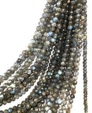 Natural Labradorite Gemstone Beads, Bulk Wholesale Beads for Jewelry Making, 6-7mm, 14" Strand