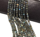Natural Labradorite Gemstone Beads, Bulk Wholesale Beads for Jewelry Making, 6-7mm, 14" Strand