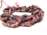 Natural pink opal nugget bead strand