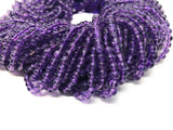 4mm Natural Amethyst Gemstone Beads, Jewelry Supplies for Jewelry Making, Wholesale Gemstone Beads, 13.5" Strand