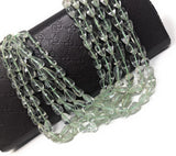 Green Amethyst Gemstone Beads, Prasiolite Beads, Natural Green Amethyst Pear Briolette Beads, Bulk Wholesale Gemstone Beads, 13" Strand