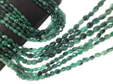 13" Natural Emerald Gemstone Beads, Smooth Emerald Oval Beads for Jewelry Making, May Birthstone Jewelry Supplies