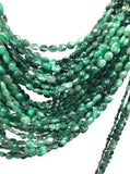 13" Natural Emerald Gemstone Beads, Smooth Emerald Oval Beads for Jewelry Making, May Birthstone Jewelry Supplies