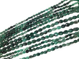13" Natural Emerald Gemstone Beads, Smooth Emerald Oval Beads for Jewelry Making, May Birthstone Jewelry Supplies