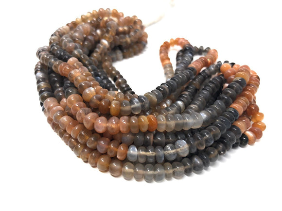 Multi Moonstone Beads, Gemstone Beads, Jewelry Supplies, Jewelry Making, Wholesale Beads, Bulk Beads, 5mm-6mm , 16