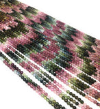 Natural Tourmaline Gemstone Beads, AAA Grade Multi Tourmaline Smooth Round Beads, Jewelry Supplies, Wholesale Bulk Beads, 13.25" Strand