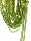 Natural Peridot Smooth Gemstone Beads, Genuine Gemstone Wholesale Beads, Bulk Beads for Jewelry Making, 4mm Beads, 13.75" Strand