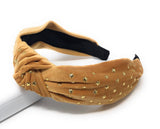 Wide Headband for Girls, Bohemian Headbands for Women, Vintage Style Velvet Retro Hairbands, Celstial Star Headbands, 1 Pc