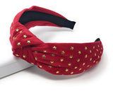 Wide Headband for Girls, Bohemian Headbands for Women, Vintage Style Velvet Retro Hairbands, Celstial Star Headbands, 1 Pc