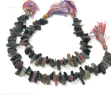 Multi Tourmaline Gemstone Beads - Rough Polished, Tourmaline Gemstone Beads, Jewelry Supplies, Wholesale Beads, 8" Strand, 7x3mm-16x5mm