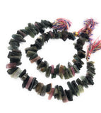 Multi Tourmaline Gemstone Beads - Rough Polished, Tourmaline Gemstone Beads, Jewelry Supplies, Wholesale Beads, 8" Strand, 7x3mm-16x5mm