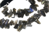 Labradorite Gemstone Beads, Natural Rough Polished Labradorite Beads, Wholesale Beads, Bulk Beads, 8" Strand