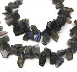 Labradorite Gemstone Beads, Natural Rough Polished Labradorite Beads, Wholesale Beads, Bulk Beads, 8" Strand