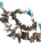 Multi Rutile Beads - Rough Polished, Gemstone Beads, Jewelry Supplies for Jewelry Making, Wholesale Beads, Bulk Beads, 8" Strand