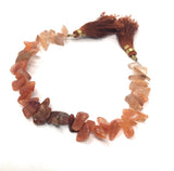 Natural Carnelian Beads - Rough Polished, Carnelian Gemstone Beads, Jewelry Supplies for Jewelry Making, Bulk Wholesale Beads, 8" Strand