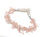Rose Quartz Beads, Natural Rose Quartz Gemstone Beads - Rough Polished, Jewelry Supplies for Jewelry Making, Wholesale Beads, 8" Strand