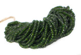 Natural Chrome Diopside Beads, Gemstone Beads, Wholesale Beads, Jewelry Supplies for Jewelry Making, AAA+ Grade, 3-5mm , 16" strand