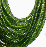 Natural Chrome Diopside Beads, Gemstone Beads, Wholesale Beads, Jewelry Supplies for Jewelry Making, AAA+ Grade, 3-5mm , 16" strand