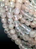 Morganite Beads, Gemstone Beads, Jewelry Supplies for Jewelry Making, Natural Morganite, 4.5-5mm , 12.5" Strand AAA Quality