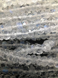 Rainbow Moonstone Gemstone Beads, Blue Flash Moonstone Beads, Wholesale Bulk Beads, AAA+ Quality, 3mm- 5mm, 16" Strand