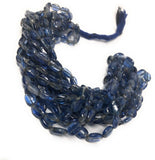 Kyanite Beads, Gemstone Beads, Jewelry Supplies, Wholesale Bulk Beads, Natural Kyanite Smooth Beads AAA+ Grade, 6x4mm-12x8mm, 15" Strand