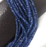 Kyanite Gemstone Beads, Jewelry Supplies, Wholesale Bulk Beads, Natural Kyanite Faceted Beads AAA Grade, 3.5mm - 5mm