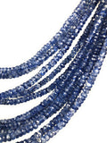 Kyanite Gemstone Beads, Jewelry Supplies, Wholesale Bulk Beads, Natural Kyanite Faceted Beads AAA Grade, 3.5mm - 5mm