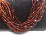 Garnet Beads, Gemstone Beads, Rare Orange Brown Garnet Beads, Wholesale Beads, Bulk Beads, AAA+ Quality, 3-4mm , 16" Strand