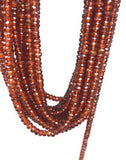 Garnet Beads, Gemstone Beads, Rare Orange Brown Garnet Beads, Wholesale Beads, Bulk Beads, AAA+ Quality, 3-4mm , 16" Strand