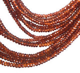 Garnet Beads, Gemstone Beads, Rare Orange Brown Garnet Beads, Wholesale Beads, Bulk Beads, AAA+ Quality, 3-4mm , 16" Strand