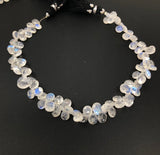 Rainbow Moonstone Beads, Moonstone Beads, Gemstone Beads, Jewelry Supplies, Wholesale Beads, AAA+ Quality, 7x6mm -10x7mm, 9.75" Strand