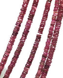 Natural Tourmaline Beads, Gemstone Beads, Pink Tourmaline Heishi Beads, Tourmaline Beads, Wholesale Beads, 5.5mm - 6mm, 13.25" Strand