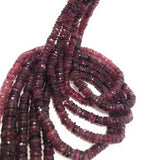 Natural Tourmaline Heishi Beads, Gemstone Beads, Tourmaline Beads, Pink Tourmaline Beads, Jewelry Supplies, Wholesale Beads, 13.5" Strand
