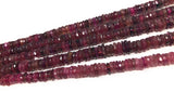 Natural Tourmaline Heishi Beads, Gemstone Beads, Tourmaline Beads, Pink Tourmaline Beads, Jewelry Supplies, Wholesale Beads, 13.5" Strand