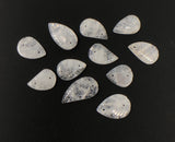 11 Pcs Lot of Moonstone Carved Leaf Beads - Front Top Drilled and Bottom Drilled, Rainbow Moonstone Carved Leaf Beads, Bulk Beads