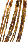 Natural Petro Tourmaline Beads, Gemstone Beads, Tourmaline Brick Beads, Wholesale Bulk Beads, AAA Quality - 4x3mm - 9x5mm , 13" Strand