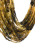 Natural Petro Tourmaline Beads, Gemstone Beads, Shaded Tourmaline Brick Beads, Wholesale Bulk Beads, AAA Quality, 13" Strand