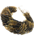 Natural Petro Tourmaline Beads, Gemstone Beads, Shaded Tourmaline Brick Beads, Wholesale Bulk Beads, AAA Quality, 13" Strand