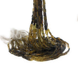 Natural Petro Tourmaline Beads, Gemstone Beads, Shaded Tourmaline Brick Beads, Wholesale Bulk Beads, AAA Quality, 13" Strand