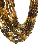 Natural Petro Tourmaline Oval Beads, Gemstone Beads, Tourmaline Beads, Wholesale Bulk Beads, AAA Quality - 6x5mm - 9x6mm , 12.5" Strand