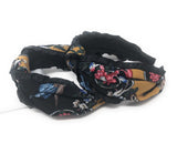 Wide Headband for Girls, Bohemian Turban Headbands, Printed Floral Ruffle Retro Hairbands, 1 Pc