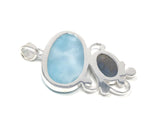 Larimar Pendant, Labradorite Pendant, Gemstone Pendant, Gemstone Jewelry, Sterling Silver Silver Jewelry, Gifts for Her, Bohemian Jewelry