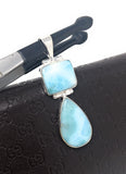 Larimar Pendant, Natural Gemstone Pendant, Sterling Silver Jewelry, Bohemian Jewelry, Wholesale Jewelry Making Supplies, Gifts for Her