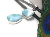 Larimar Pendant, Natural Gemstone Pendant, Sterling Silver Jewelry, Bohemian Jewelry, Wholesale Jewelry Making Supplies, Gifts for Her