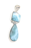 Larimar Pendant, Natural Gemstone Pendant, Sterling Silver Jewelry, Bohemian Jewelry, Wholesale Jewelry Making Supplies, Gifts for Her