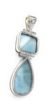 Larimar Pendant, Natural Gemstone Pendant, Sterling Silver Jewelry, Bohemian Jewelry, Wholesale Jewelry Making Supplies, Gifts for Her
