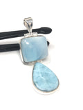 Larimar Pendant, Natural Gemstone Pendant, Sterling Silver Jewelry, Bohemian Jewelry, Wholesale Jewelry Supplies, Gifts for Her