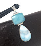 Larimar Pendant, Natural Gemstone Pendant, Sterling Silver Jewelry, Bohemian Jewelry, Wholesale JewelrySupplies, Gifts for Her